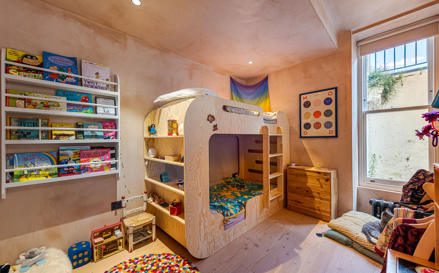 Aesthetic Pink Plaster Wall House Hackney