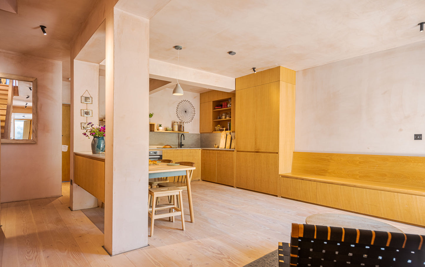 Aesthetic Pink Plaster Wall House Hackney