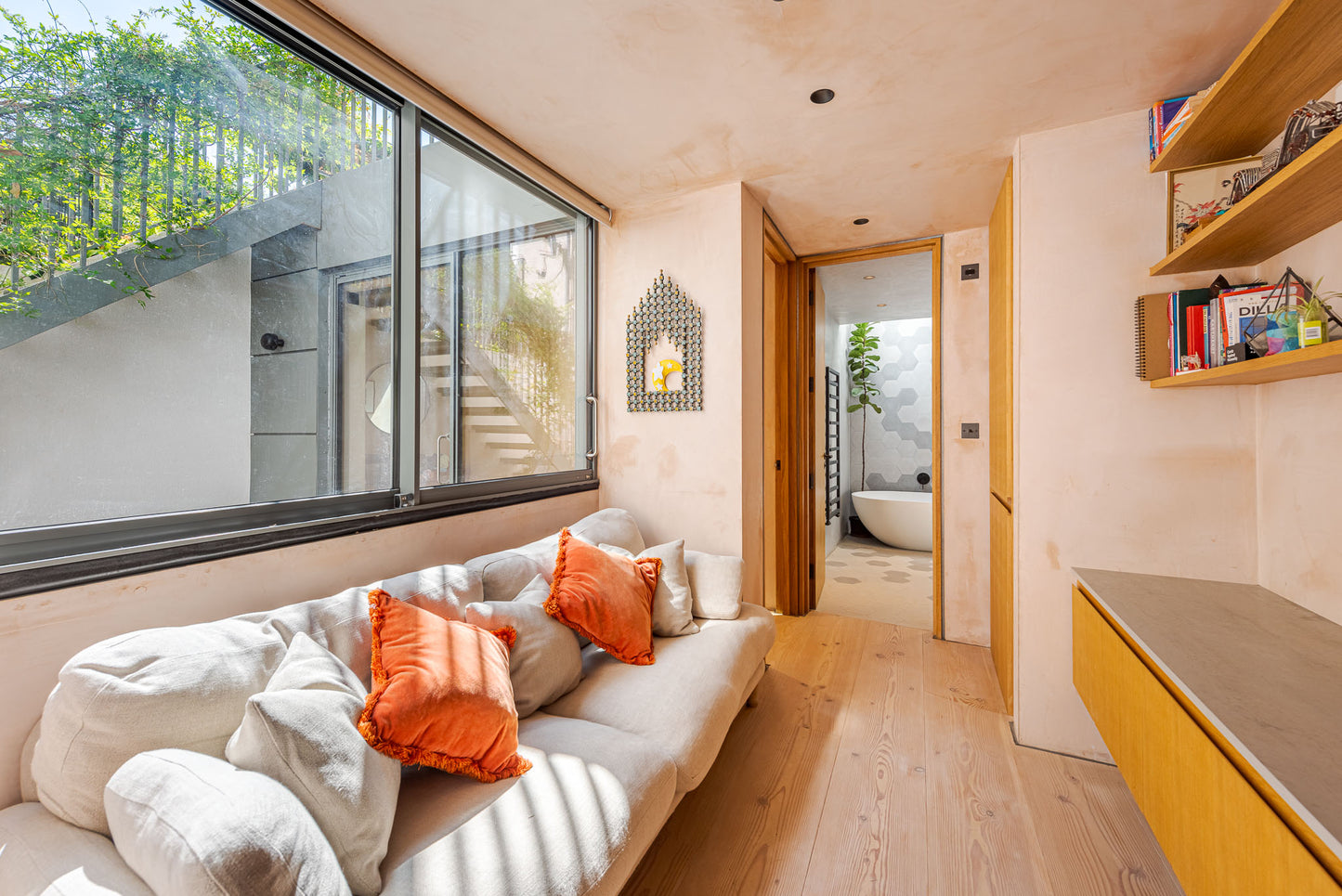 Aesthetic Pink Plaster Wall House Hackney