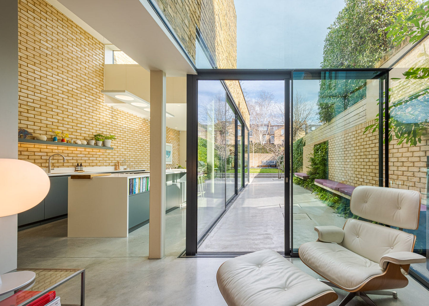 Sleek Minimalist Exposed Brick House